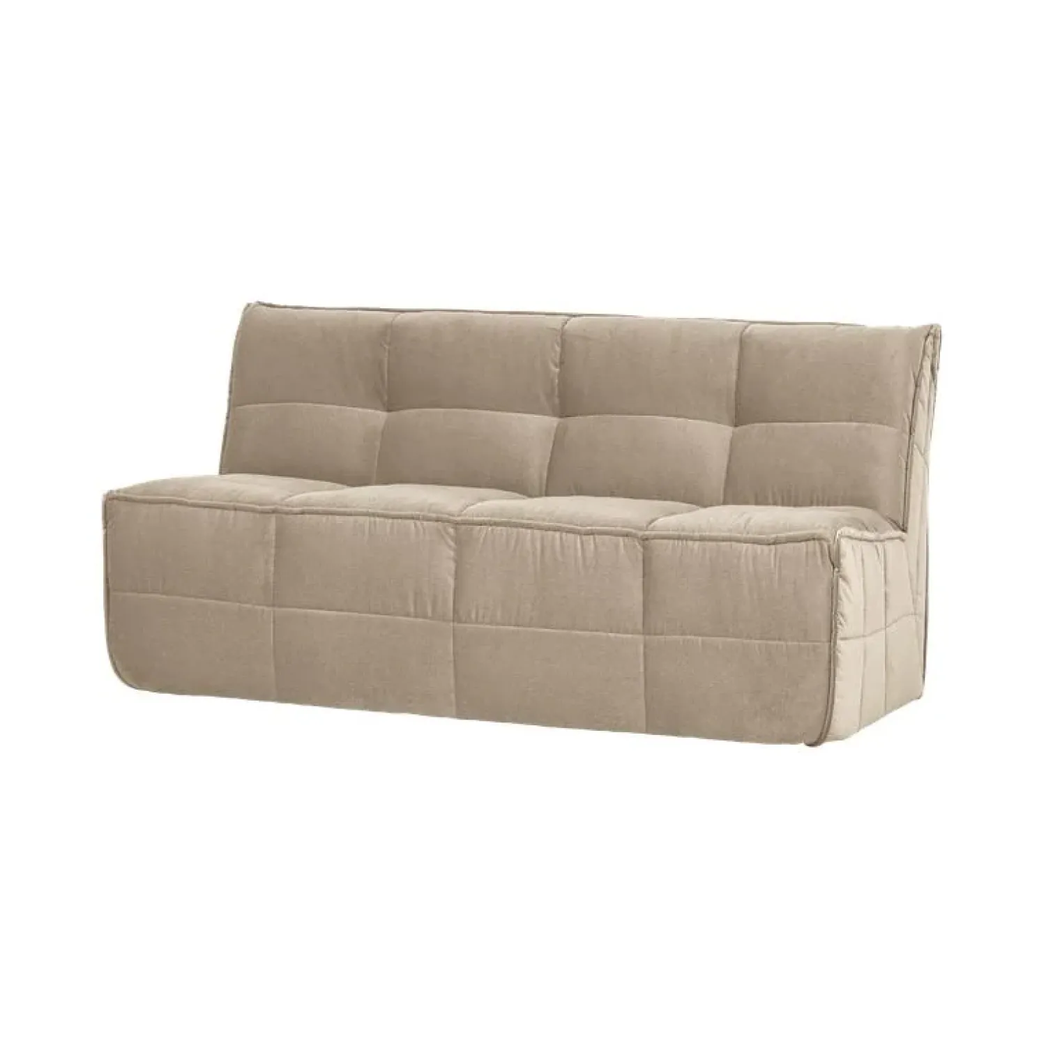 vtwonen Eetkamerbanken|Eetkamerbanken|Cluster Eetkamerbank Met rugleuning Velvet Zacht beige