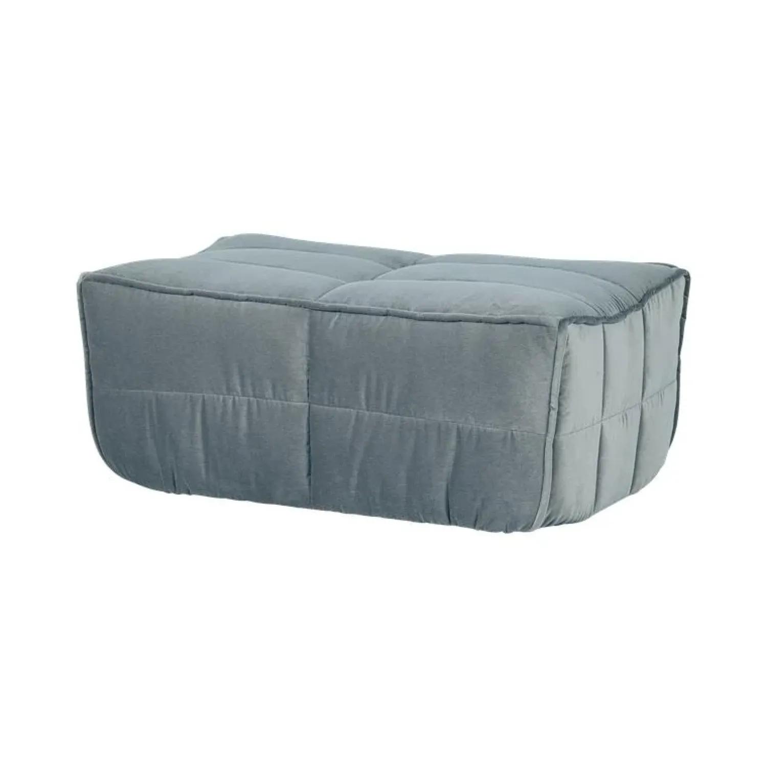 vtwonen Hockers|Cluster Hocker Velvet Turquoise blauw 104cm