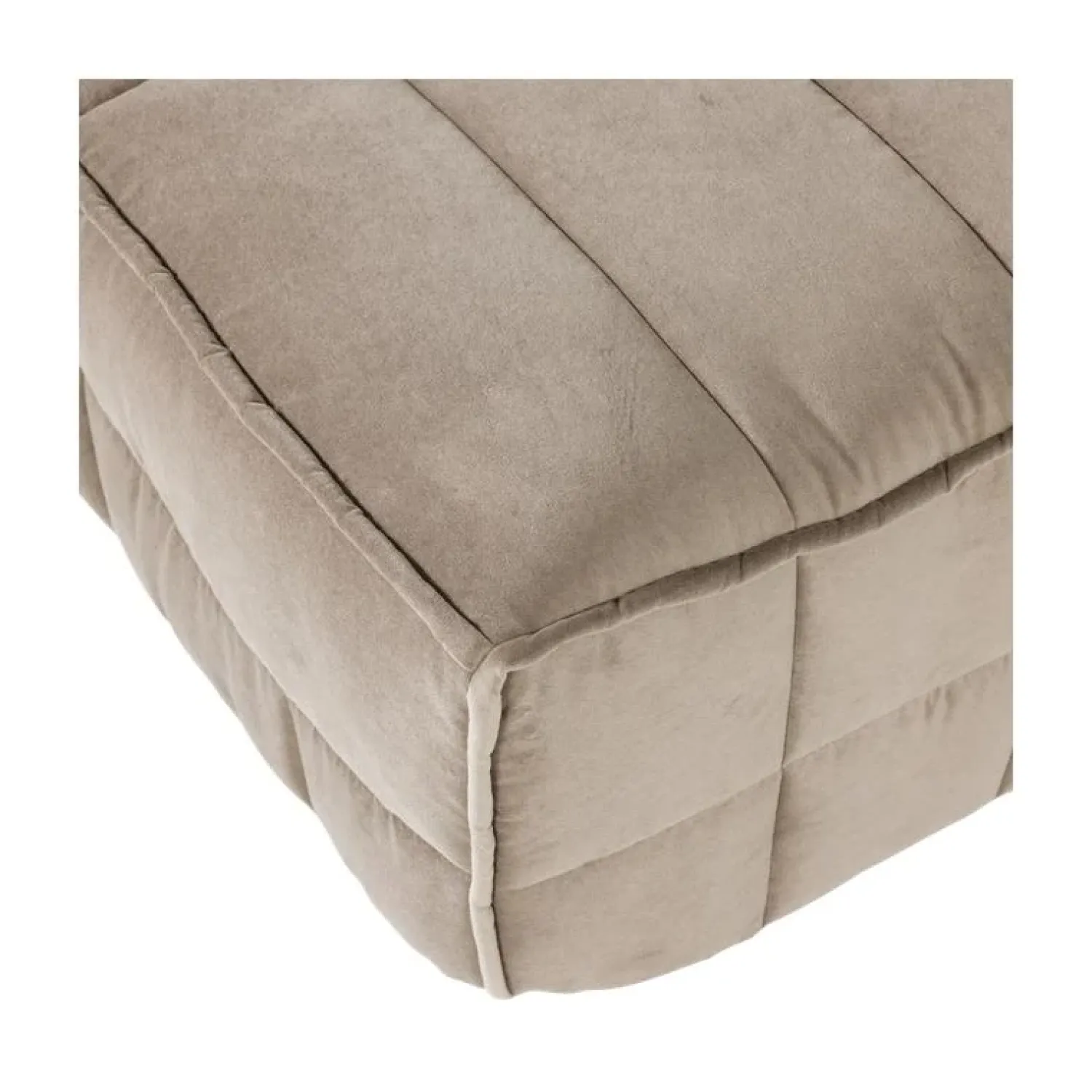 vtwonen Hockers|Cluster Hocker Velvet Warm taupe 104cm