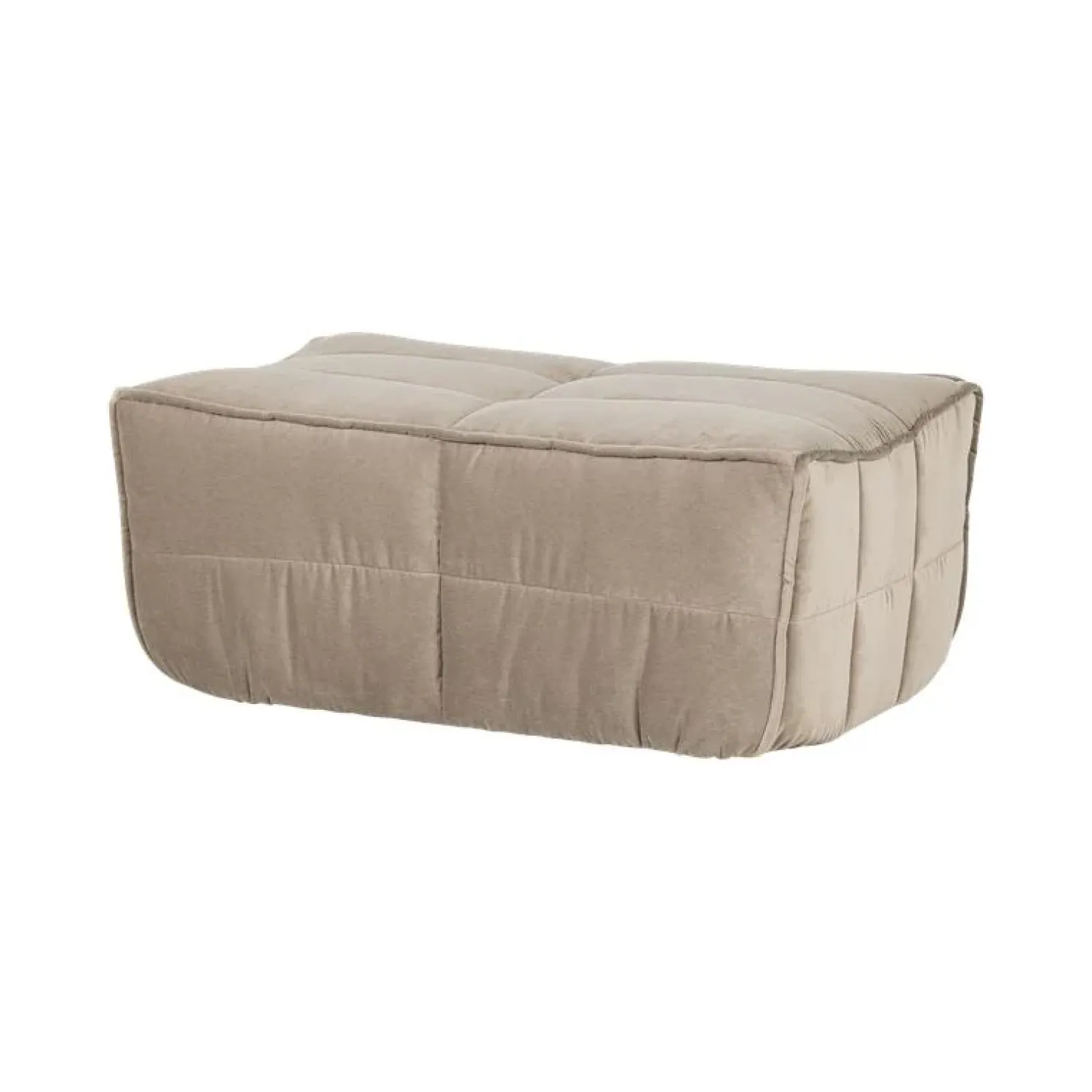 vtwonen Hockers|Cluster Hocker Velvet Warm taupe 104cm