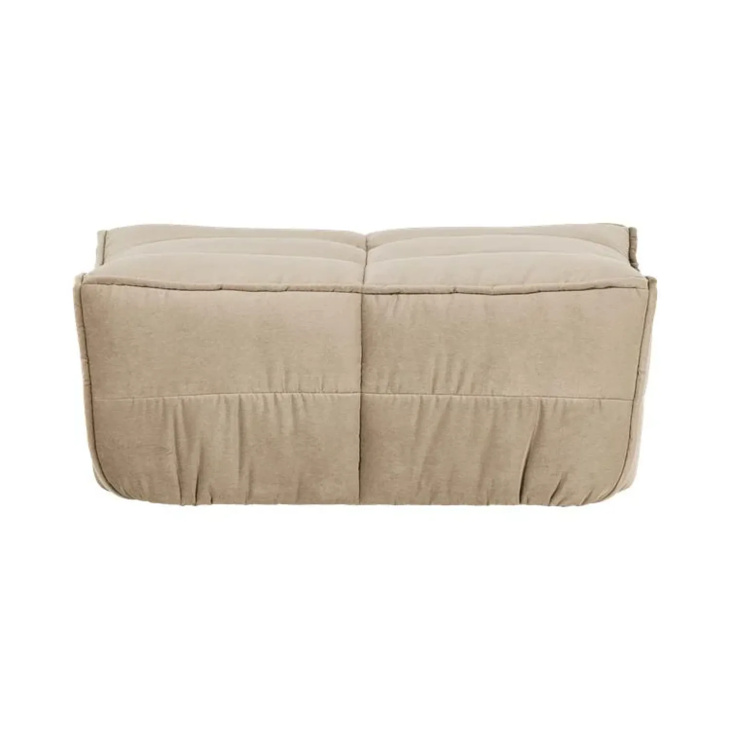 vtwonen Hockers|Cluster Hocker Velvet Zacht beige 104cm
