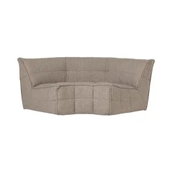 vtwonen Modulaire Banken|Cluster Hoekelement Bouclé Khaki bruin