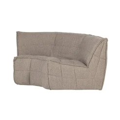 vtwonen Modulaire Banken|Cluster Hoekelement Bouclé Khaki bruin