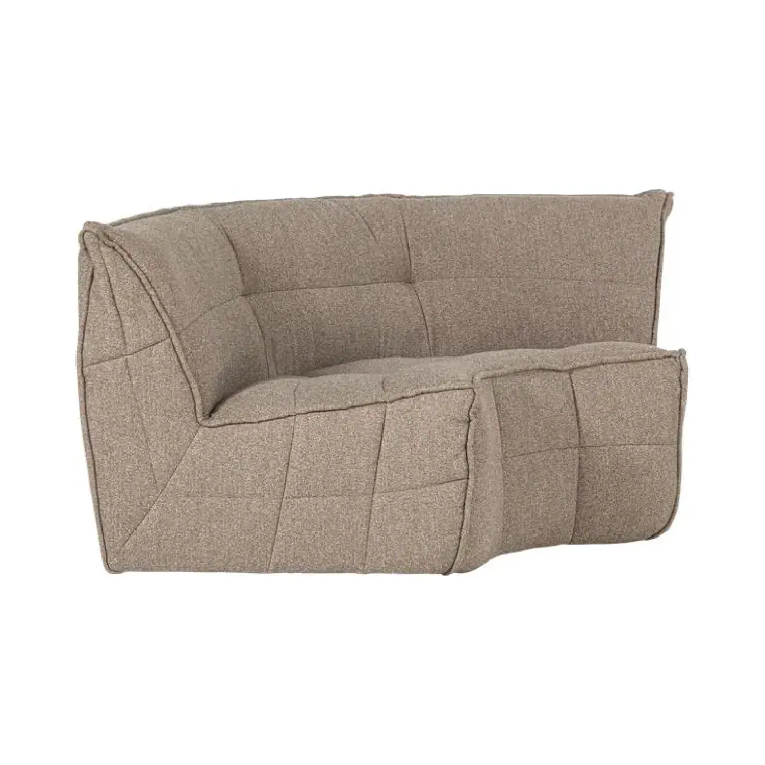 vtwonen Modulaire Banken|Cluster Hoekelement Bouclé Khaki bruin