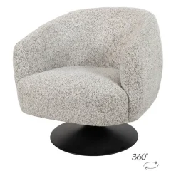 Mysons Fauteuils|Coach draaifauteuil Lichtgrijs