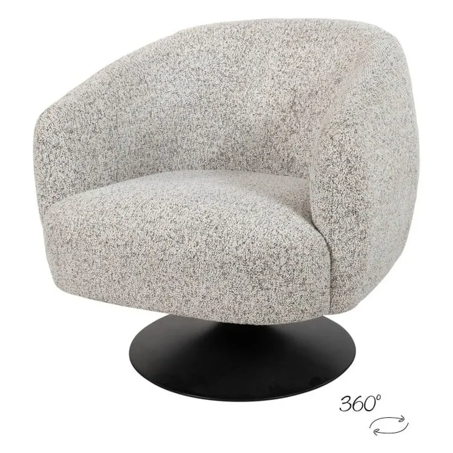 Mysons Fauteuils|Coach draaifauteuil Lichtgrijs