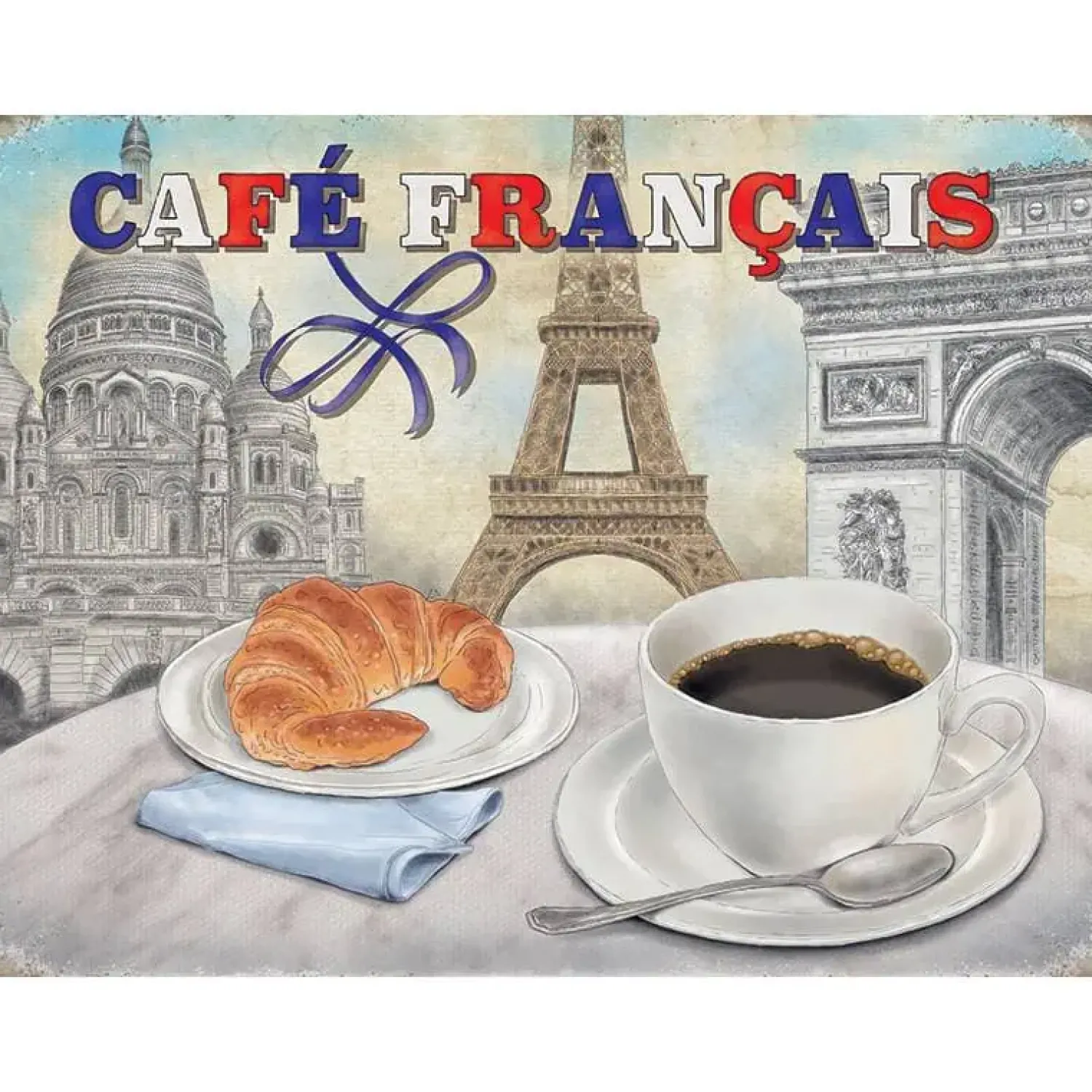 Cavetown Metalen Borden|Coffee French - metalen bord