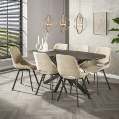 Kalfort Eetkamerstoelen|Colin Eetkamerstoel draaibaar Jaroq zand