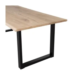 WOOOD Eettafels|Combi-tablo Boomstamtafel eiken U-poot 180 cm