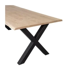 WOOOD Eettafels|Combi-tablo Boomstamtafel eiken X-poot 180 cm