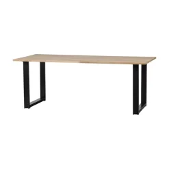 WOOOD Eettafels|Combi-tablo Eettafel eiken U-poot 200 cm
