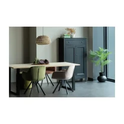 WOOOD Eettafels|Combi-tablo Eettafel eiken U-poot 200 cm