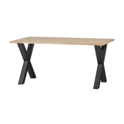 WOOOD Eettafels|Combi-tablo Eettafel eiken X-poot 180 cm