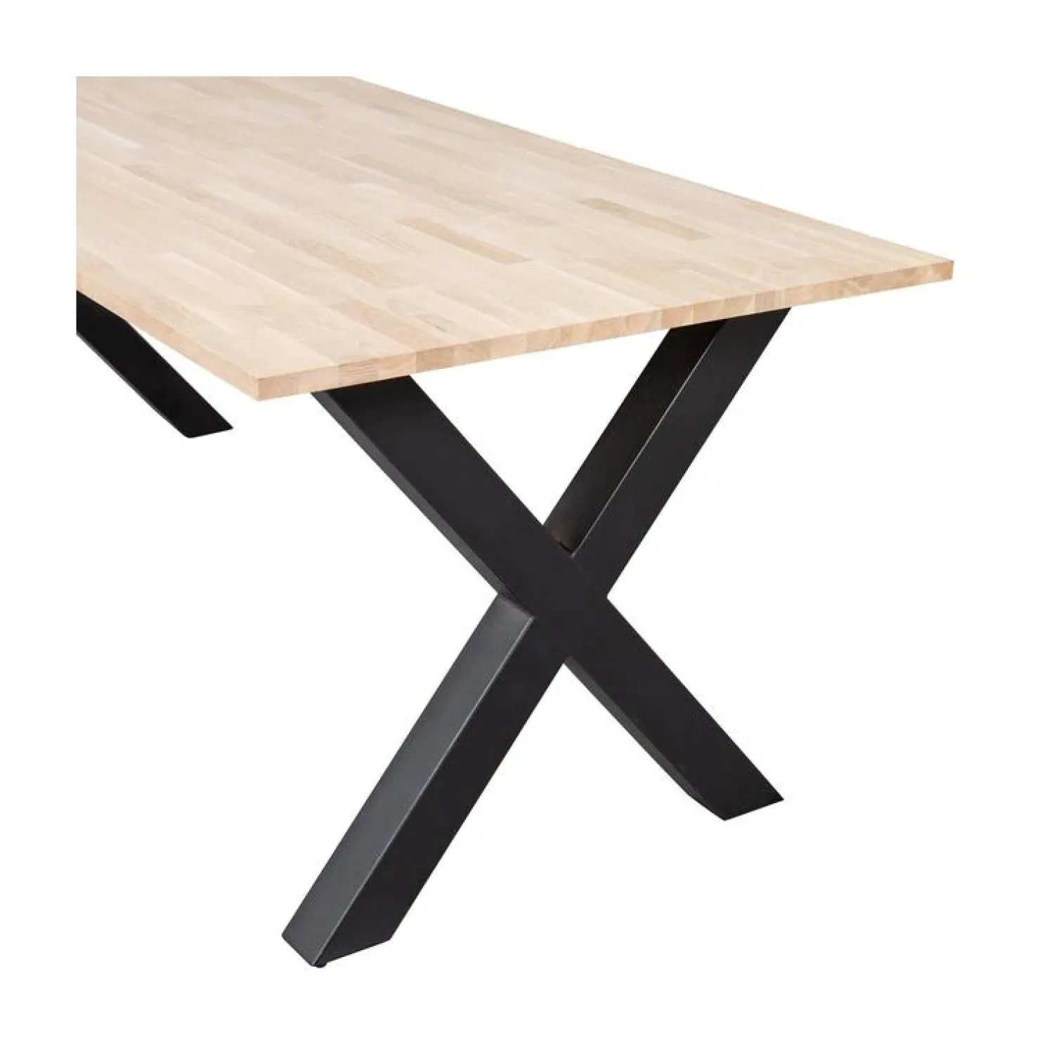 WOOOD Eettafels|Combi-tablo Eettafel eiken X-poot 200 cm