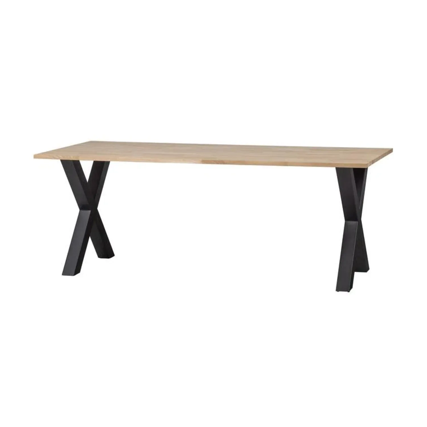 WOOOD Eettafels|Combi-tablo Eettafel eiken X-poot 200 cm