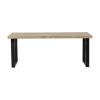 WOOOD Eettafels|Combi-tablo Eettafel mango visgraat U-poot 180 cm