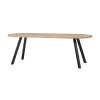 WOOOD Eettafels|Combi-tablo Eettafel ovaal eiken 4-poots 220 cm