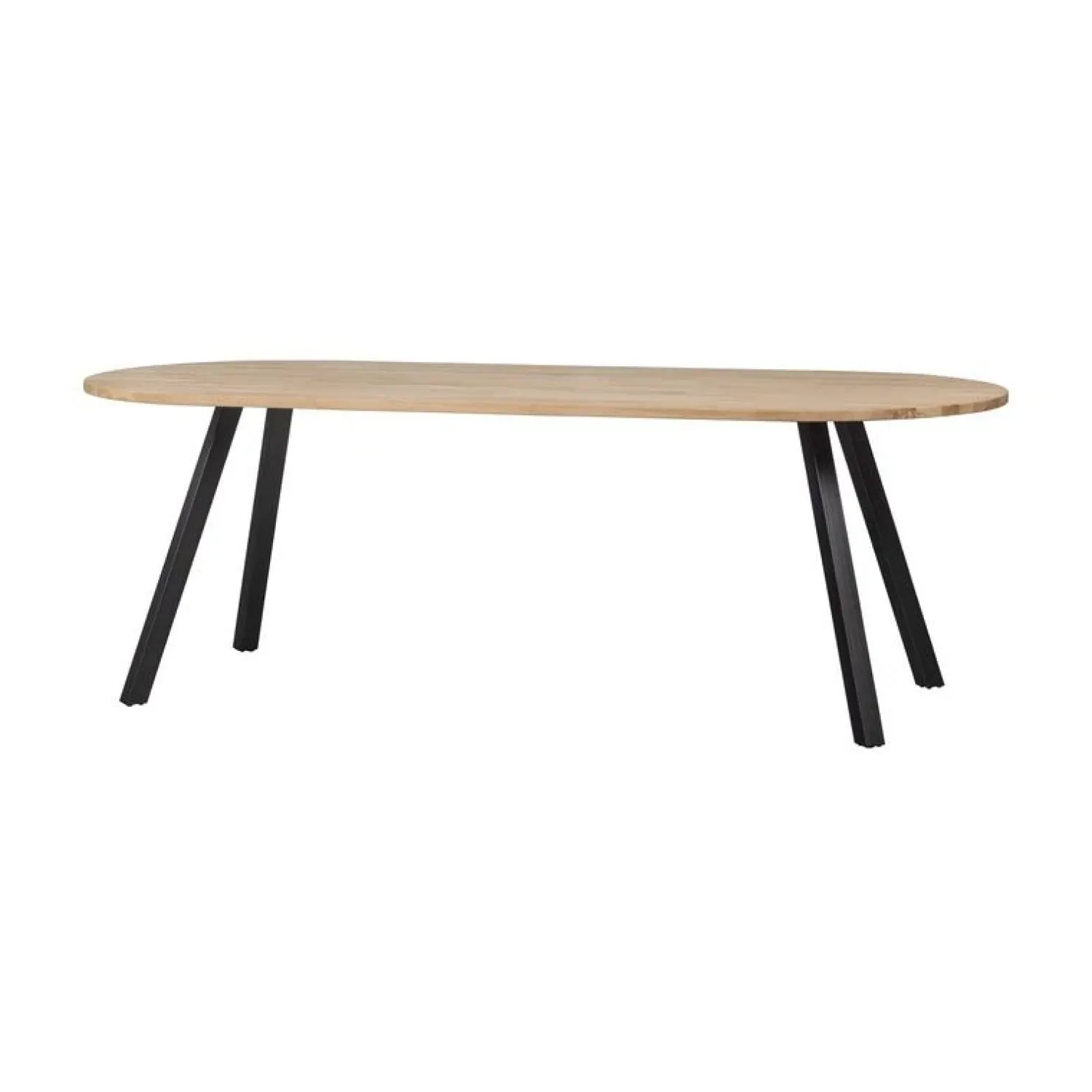 WOOOD Eettafels|Combi-tablo Eettafel ovaal eiken 4-poots 220 cm