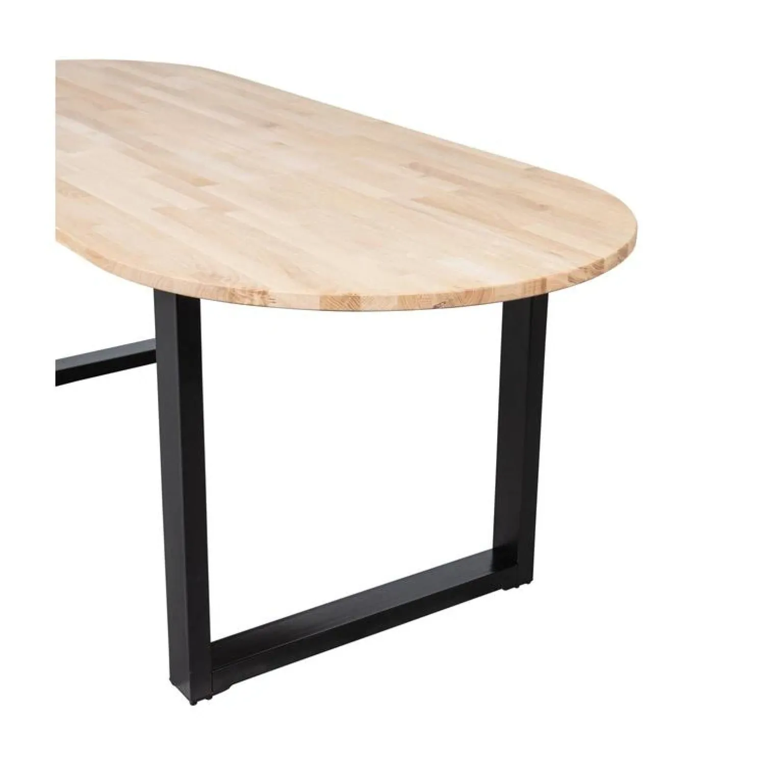 WOOOD Eettafels|Combi-tablo Eettafel ovaal eiken U-poot 220 cm