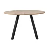 WOOOD Eettafels|Combi-tablo Eettafel rond eiken 4-poots 120 cm