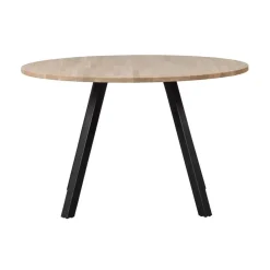 WOOOD Eettafels|Combi-tablo Eettafel rond eiken 4-poots 120 cm
