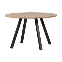 WOOOD Eettafels|Combi-tablo Eettafel rond eiken 4-poots 120 cm