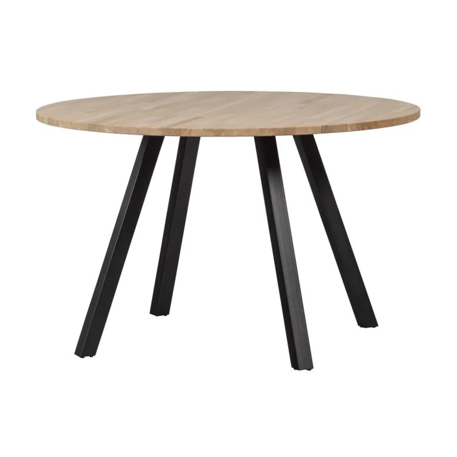 WOOOD Eettafels|Combi-tablo Eettafel rond eiken 4-poots 120 cm