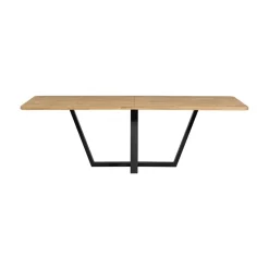 WOOOD Eettafels|Combi-tablo XL Eettafel eiken Drenthe poot 240 cm