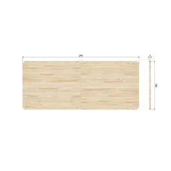 WOOOD Eettafels|Combi-tablo XL Eettafel eiken Drenthe poot 240 cm