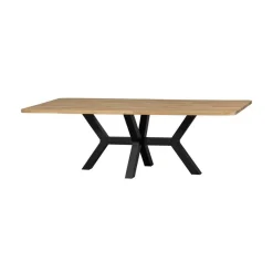 WOOOD Eettafels|Combi-tablo XL Eettafel eiken Zeeland poot 240 cm