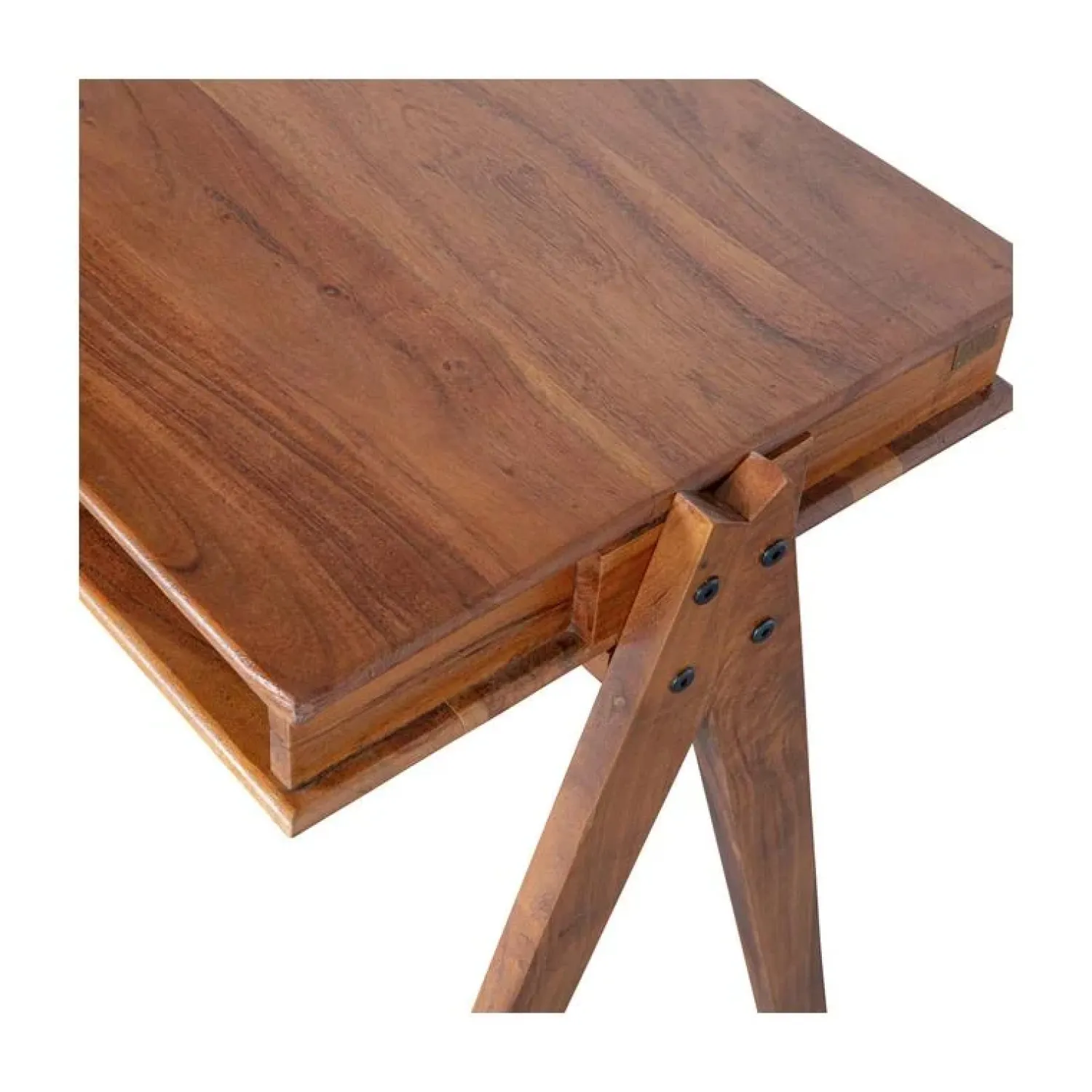 WOOOD Bureautafels|Compartment Bureau acaciahout bruin 120cm