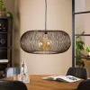 Kalfort Hanglampen|Conli 1-lichts hanglamp zwart nikkel/ koper