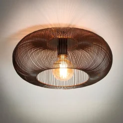 Kalfort Plafonnieres|Plafondlampen|Conli 1-lichts plafondlamp zwart nikkel/ koper