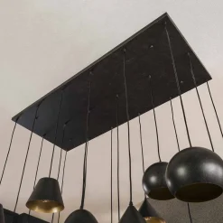 Kalfort Hanglampen|Conor 18-lichts Hanglamp XXL zwart