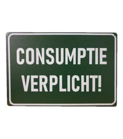 Cavetown Metalen Borden|Consumptie verplicht - metalen bord