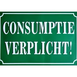 Cavetown Metalen Borden|Consumptie verplicht - metalen bord