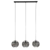 Kalfort Hanglampen|Cooper 3-lichts bol Hanglamp Zwart bruin