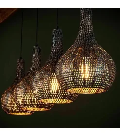 Kalfort Hanglampen|Cooper 4-lichts industriele hanglamp kegel