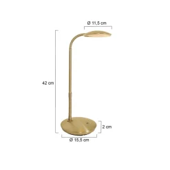 Steinmex Bureaulampen|Coraline 1-lichts Bureaulamp Messing