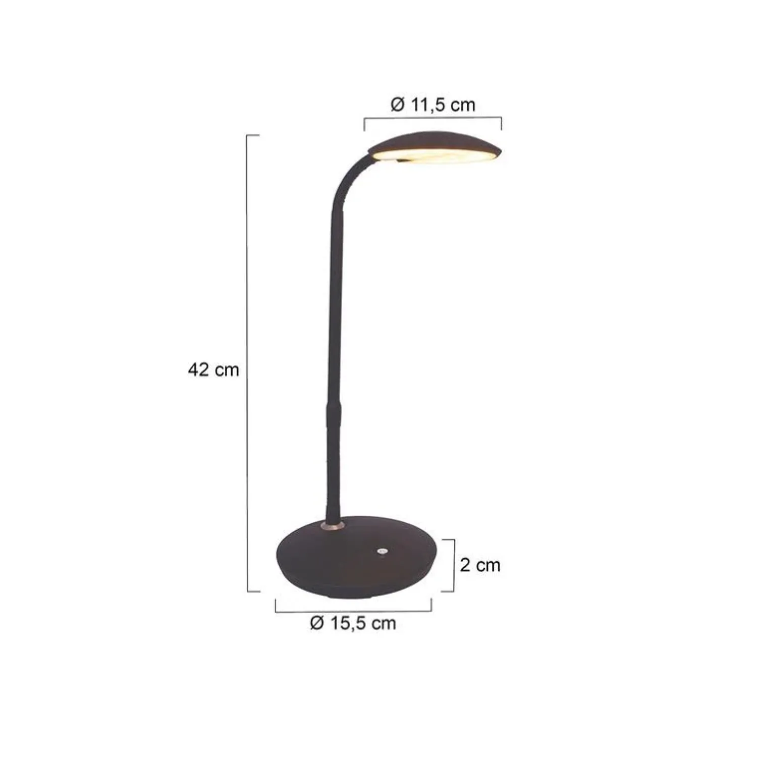 Steinmex Bureaulampen|Coraline 1-lichts Bureaulamp Zwart