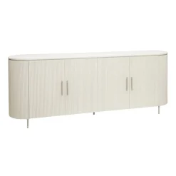 Tower living Dressoirs|Industriele Kasten|Corbetta dressoir 4 deurs wit/grijs met betonlook finish 210cm