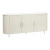 Tower living Dressoirs|Industriele Kasten|Corbetta dressoir 3 deurs wit/grijs met betonlook finish 180cm (SHOWROOMMODEL)