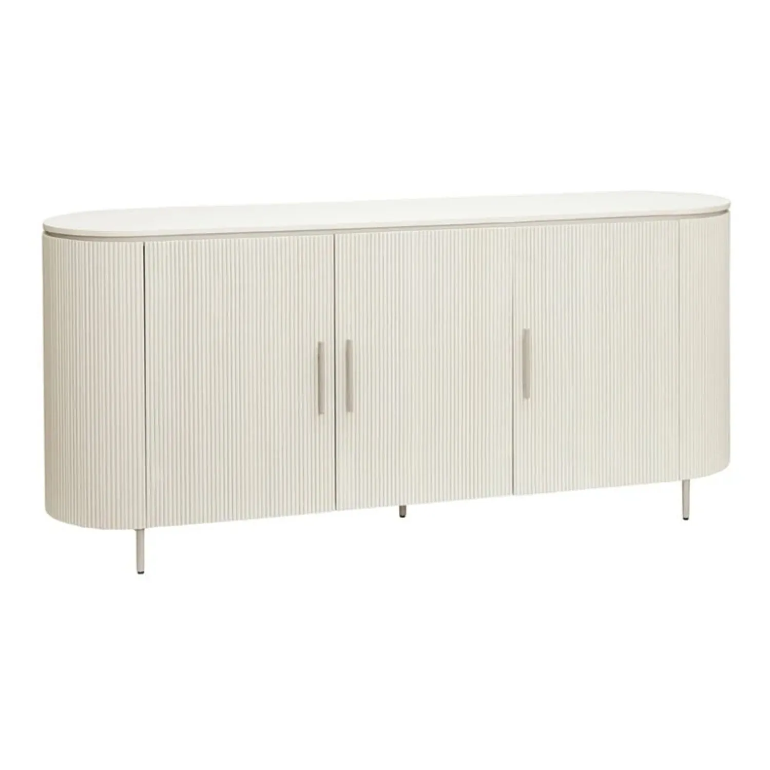 Tower living Dressoirs|Industriele Kasten|Corbetta dressoir 3 deurs wit/grijs met betonlook finish 180cm (SHOWROOMMODEL)