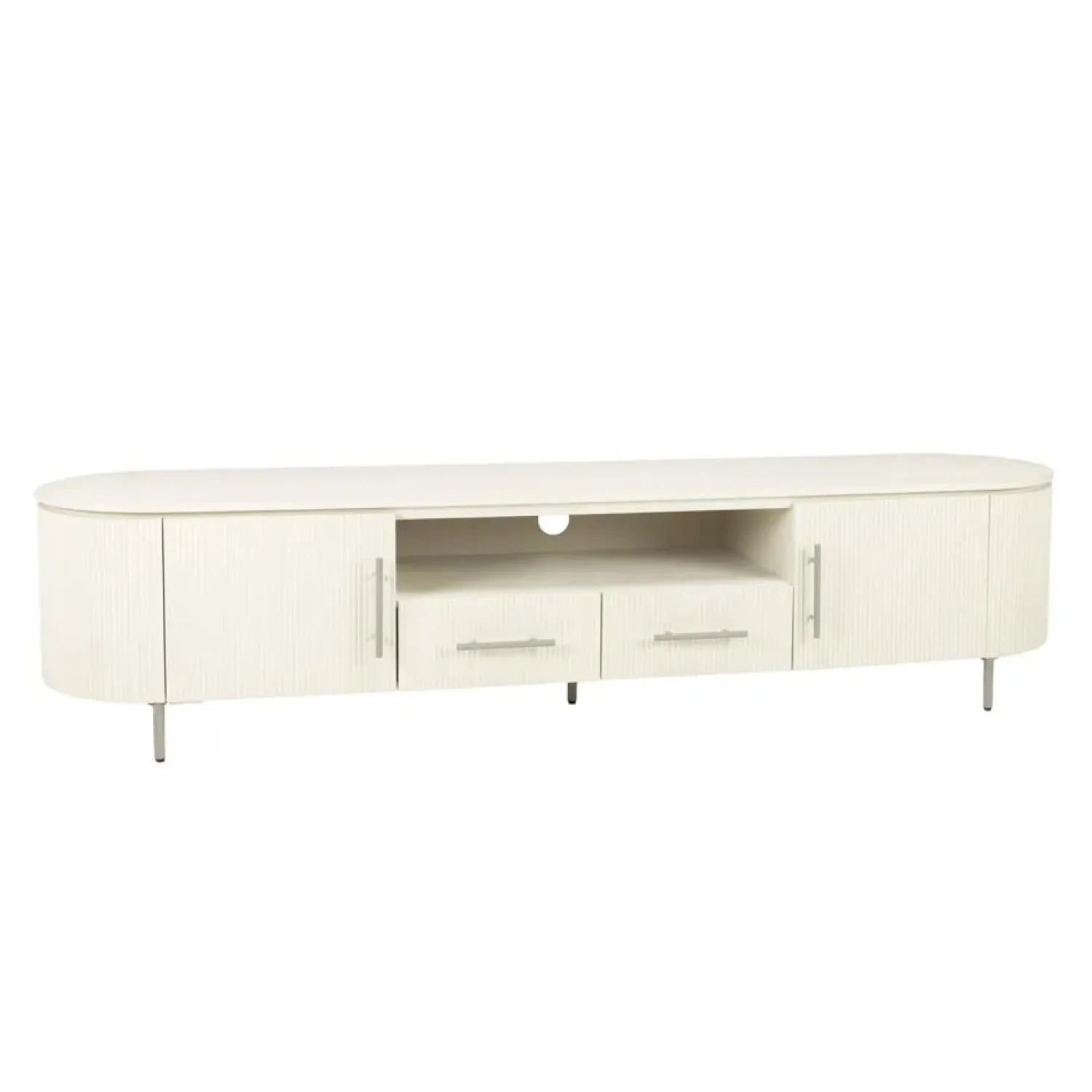 Tower living Industriele Kasten|Tv Meubels|Corbetta TV meubel wit/grijs mdf met betonlook finish 200cm