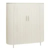 Tower living Wandkasten|Industriele Kasten|Corbetta wandkast wit/grijs mdf met betonlook finish 135cm