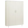 Tower living Wandkasten|Industriele Kasten|Corbetta wandkast wit/grijs mdf met betonlook finish 145cm