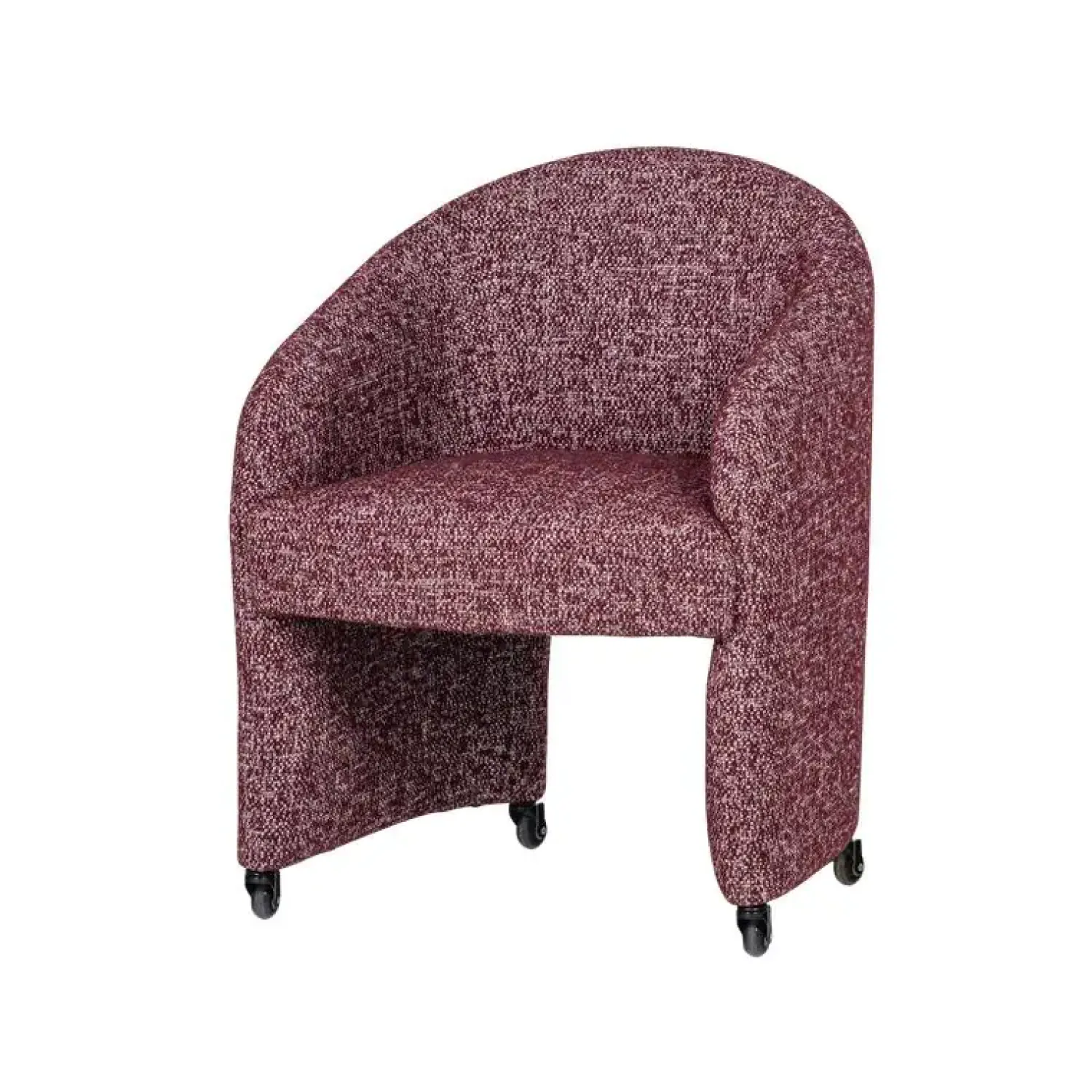 WOOOD Eetkamerstoelen|Cordo Eetkamerstoel Met wielen Bordeauxrood