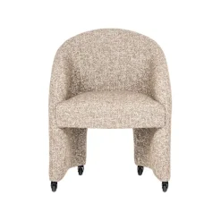 WOOOD Eetkamerstoelen|Cordo Eetkamerstoel Met wielen Naturel