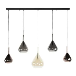 Kalfort Hanglampen|Glazen Hanglamp|Corrado 5-lichts Hanglamp Meerkleurig