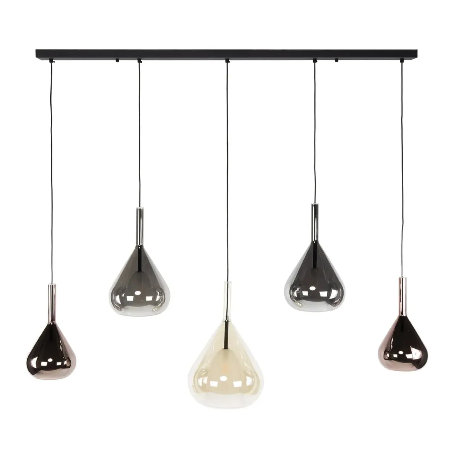 Kalfort Hanglampen|Glazen Hanglamp|Corrado 5-lichts Hanglamp Meerkleurig